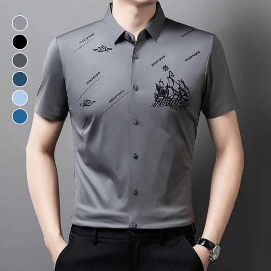 Men's Business Short Sleeves Button Down Shirt