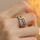 Vintage Chinese Style Emperor Coin Abacus Ring