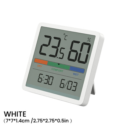 Indoor 3-in-1 Thermometer Hygrometer Clock